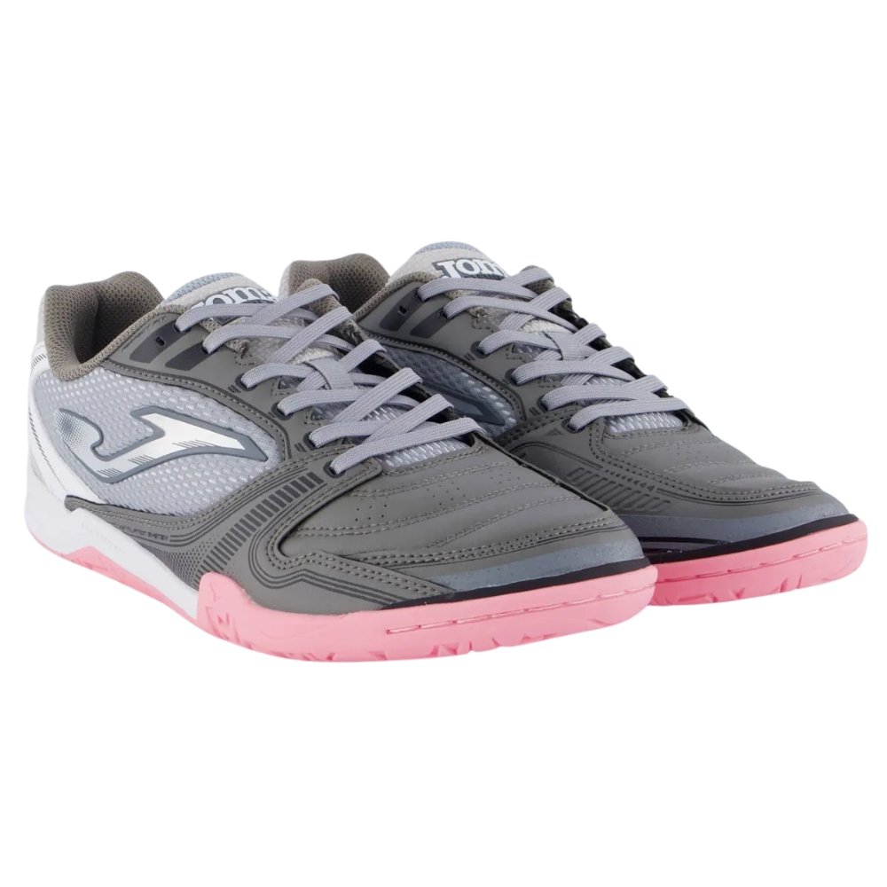 Chuteira Indoor Joma Dribling Cinza e Rosa
