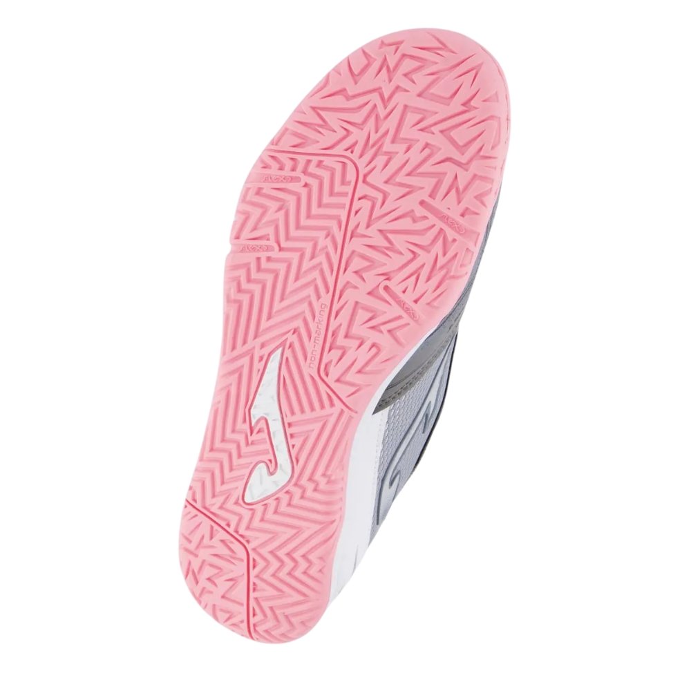 Chuteira Indoor Joma Dribling Cinza e Rosa